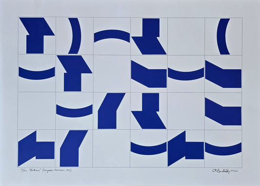 Gravura assinada Ventania Athos Bulcão 10/100 70x50