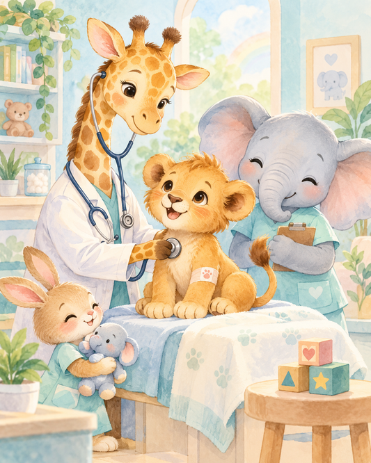 Quadro Girafa Médico