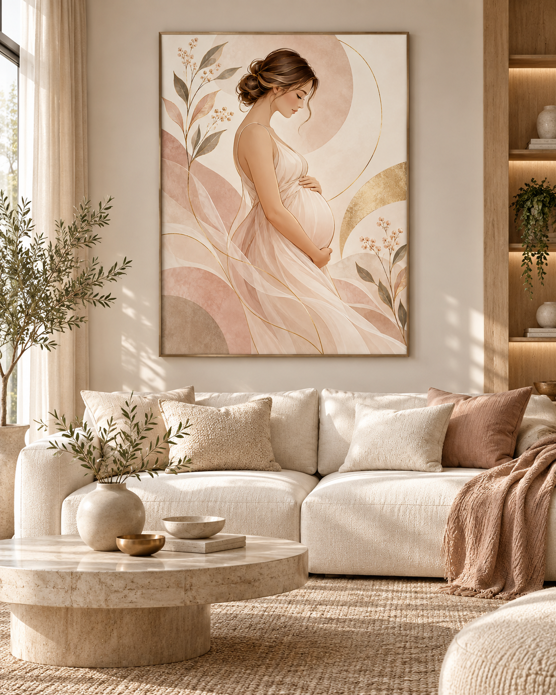 Quadro Gestante Arte Feminina