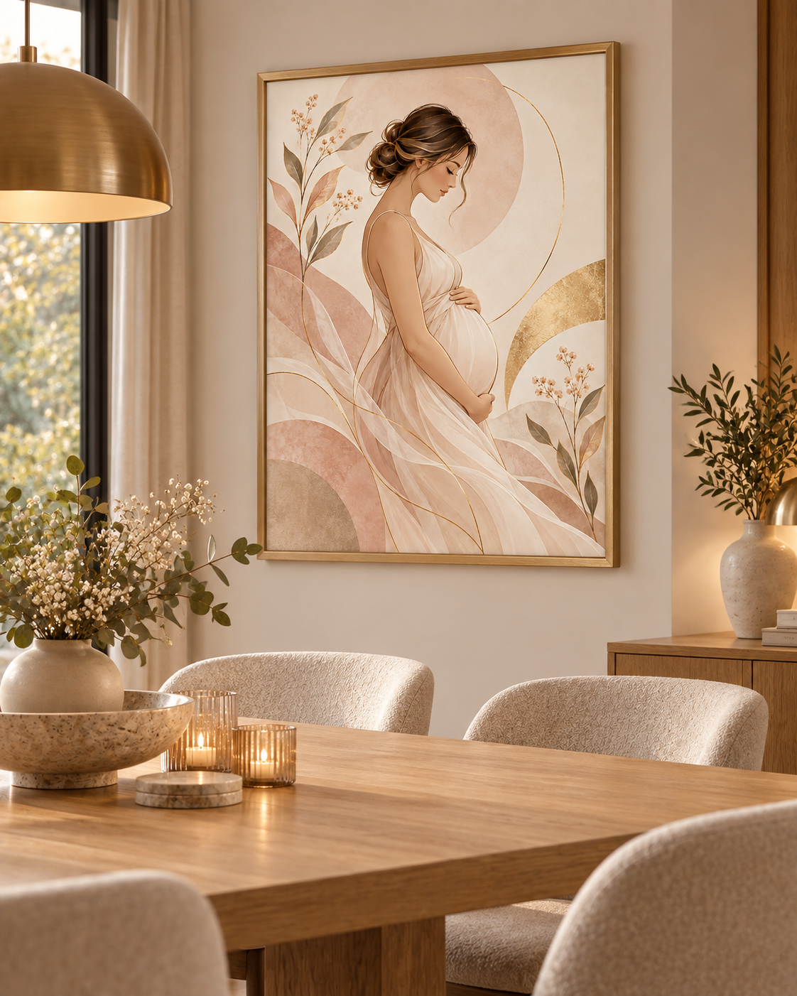 Quadro Gestante Arte Feminina