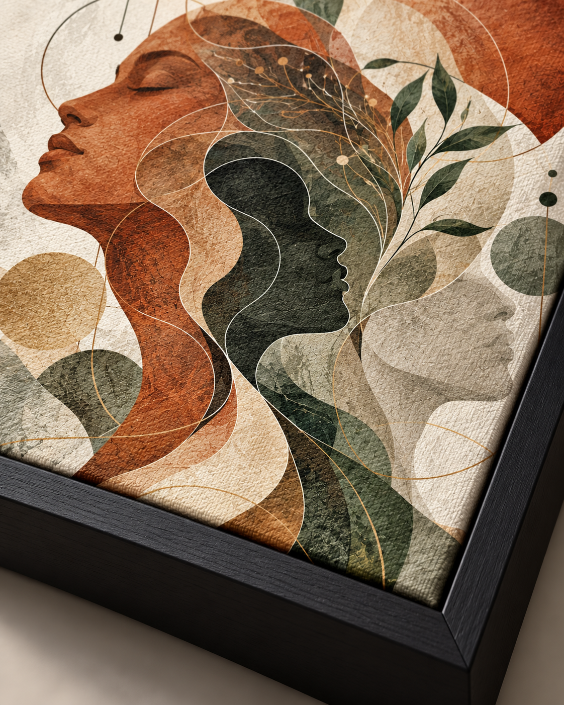 Quadro Rostos Femininos Abstratos