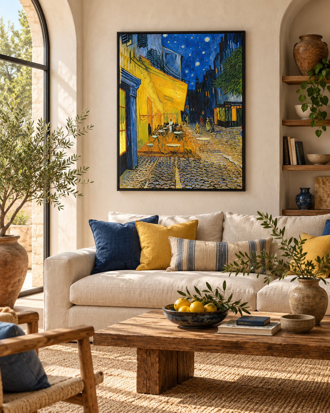 Quadro Noite Estrelada Sobre o Café