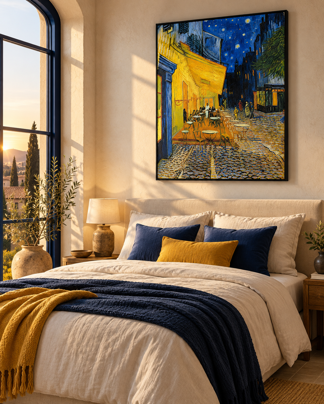 Quadro Noite Estrelada Sobre o Café