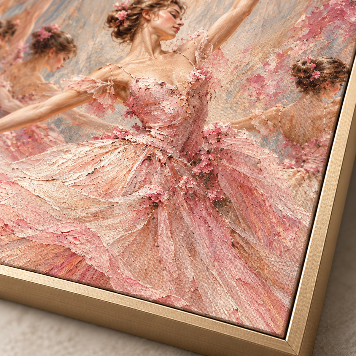 Quadro Bailarinas em Rosa