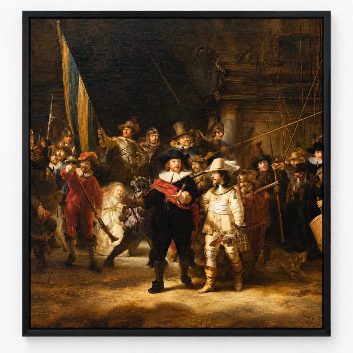 Quadro A Ronda Noturna de Rembrandt