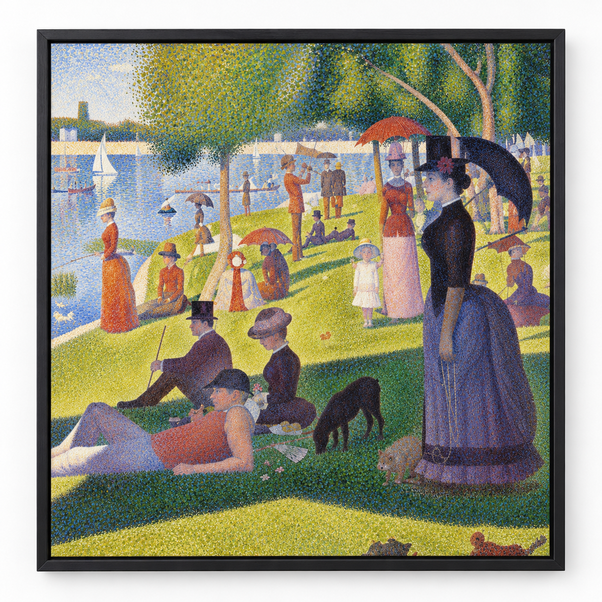 Quadro Uma Tarde de Domingo na Ilha de Grande Jatte