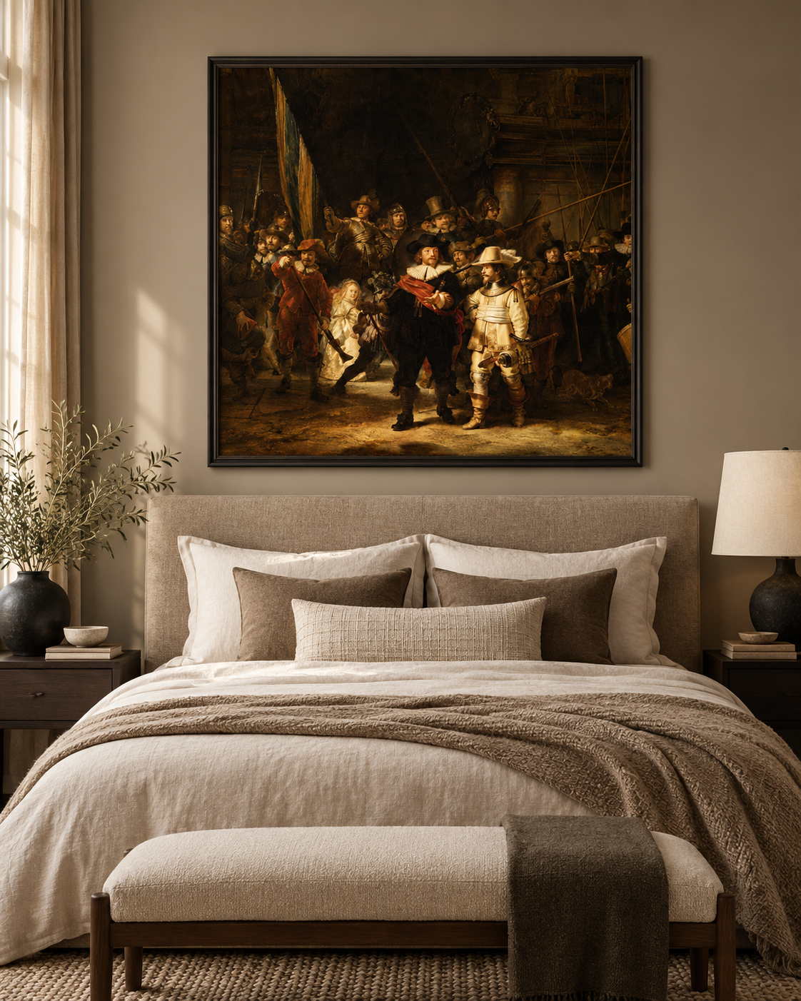 Quadro A Ronda Noturna de Rembrandt