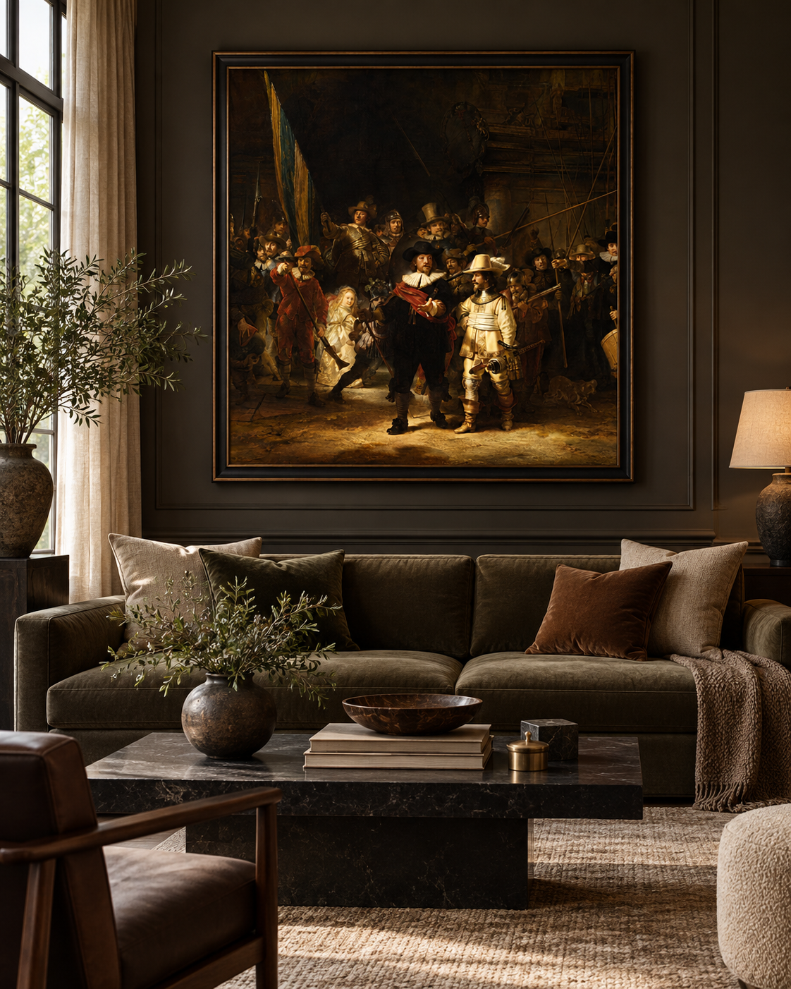 Quadro A Ronda Noturna de Rembrandt