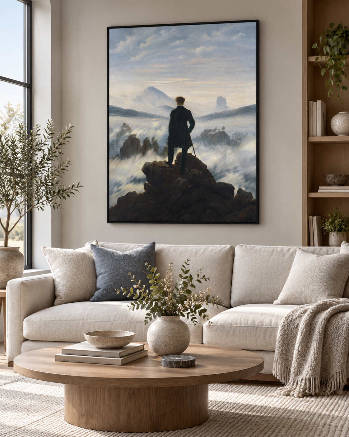 Quadro O Viajante sobre o Mar de Névoa