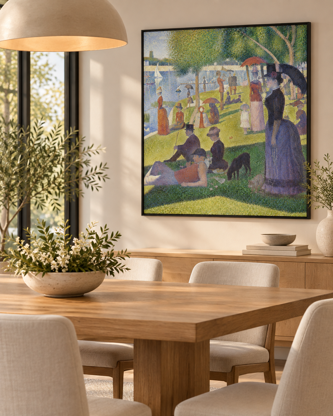 Quadro Uma Tarde de Domingo na Ilha de Grande Jatte