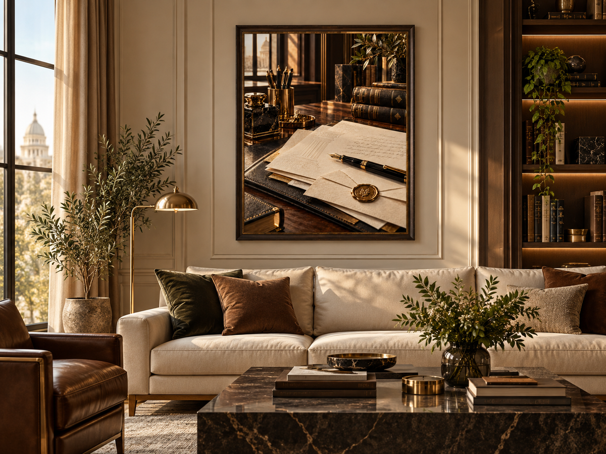 Quadro Escritório de Advocacia Clássico e Elegante