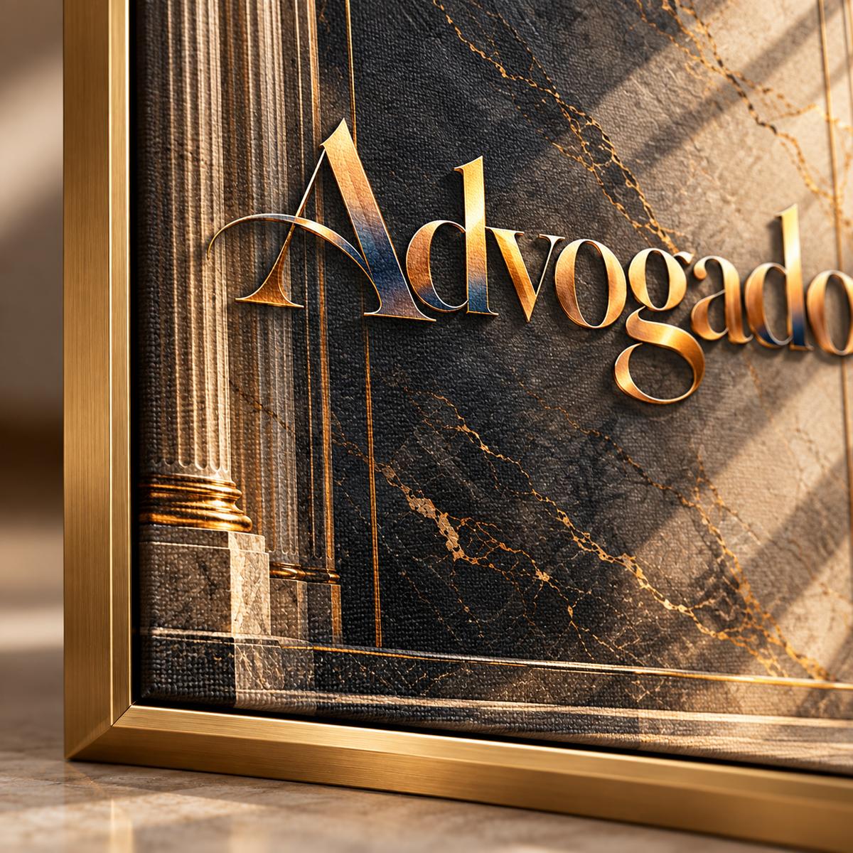 Quadro Advogado Dourado
