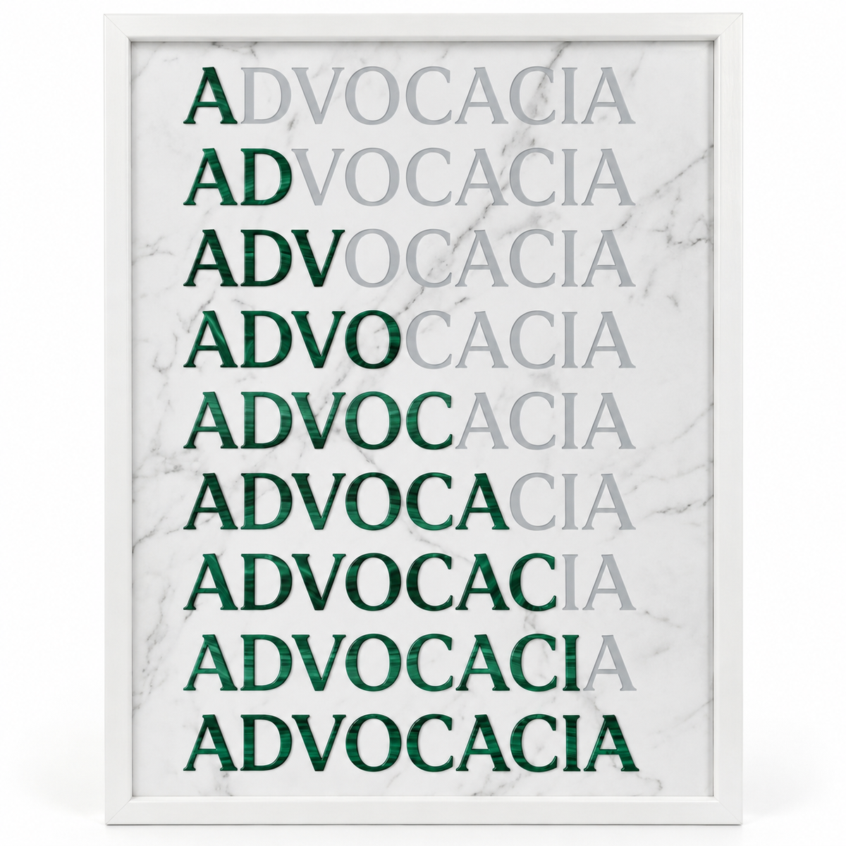 Quadro Advocacia Tipográfico