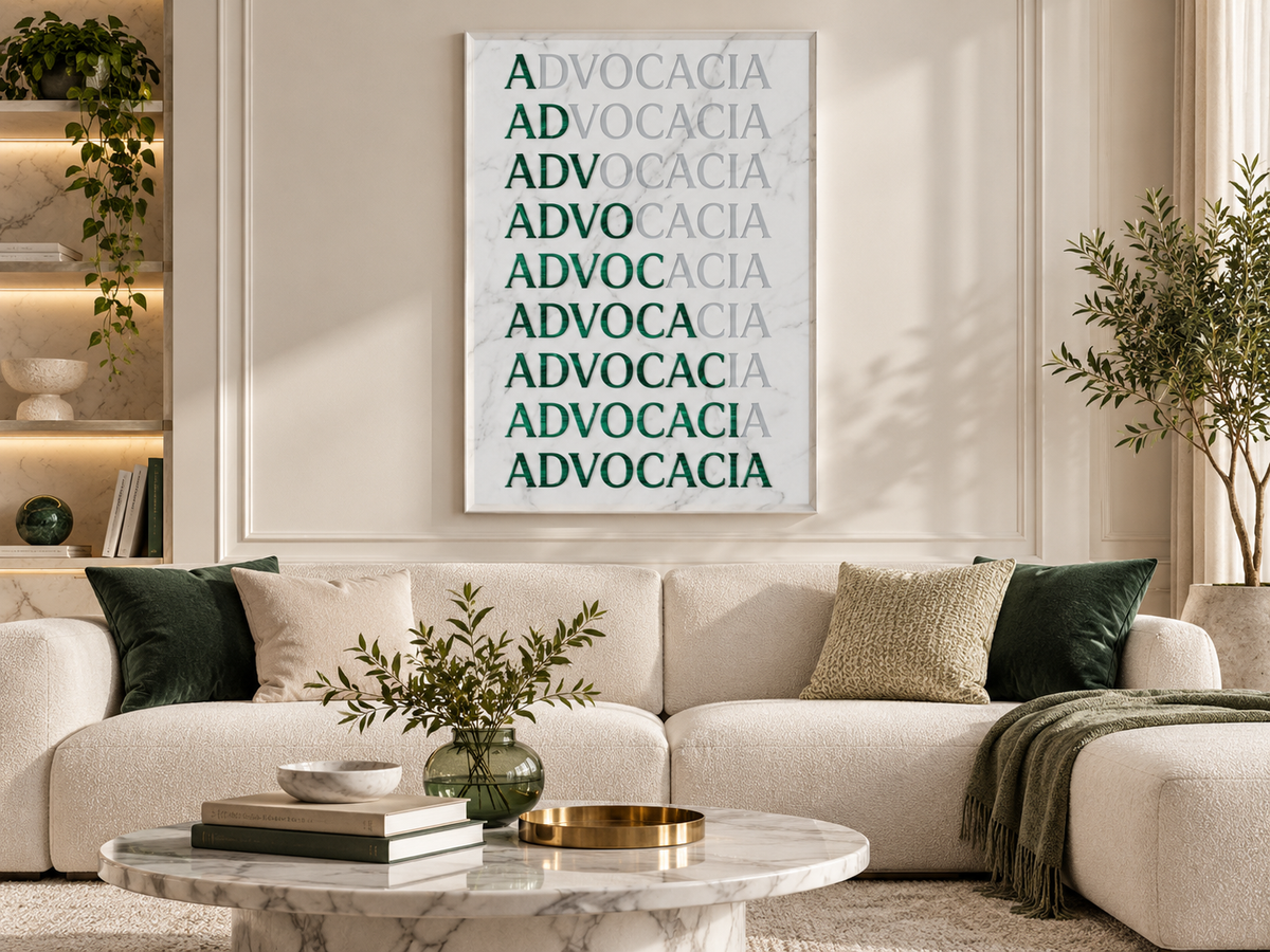 Quadro Advocacia Tipográfico