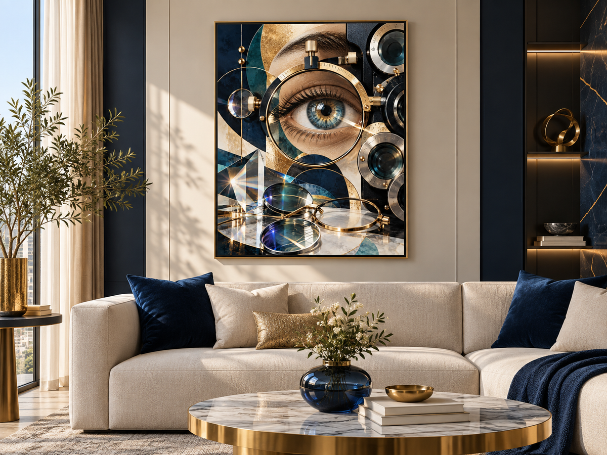 Quadro Exame de Vista e Óptica