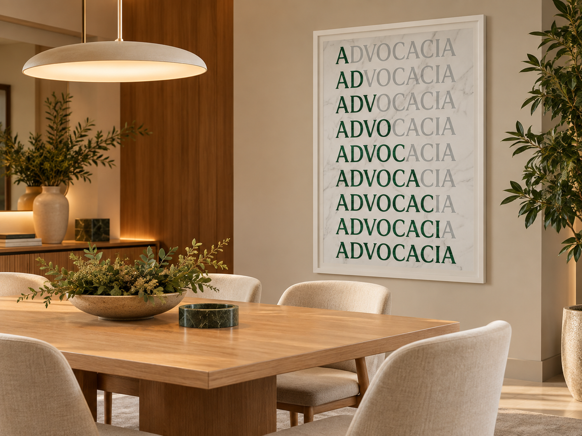 Quadro Advocacia Tipográfico