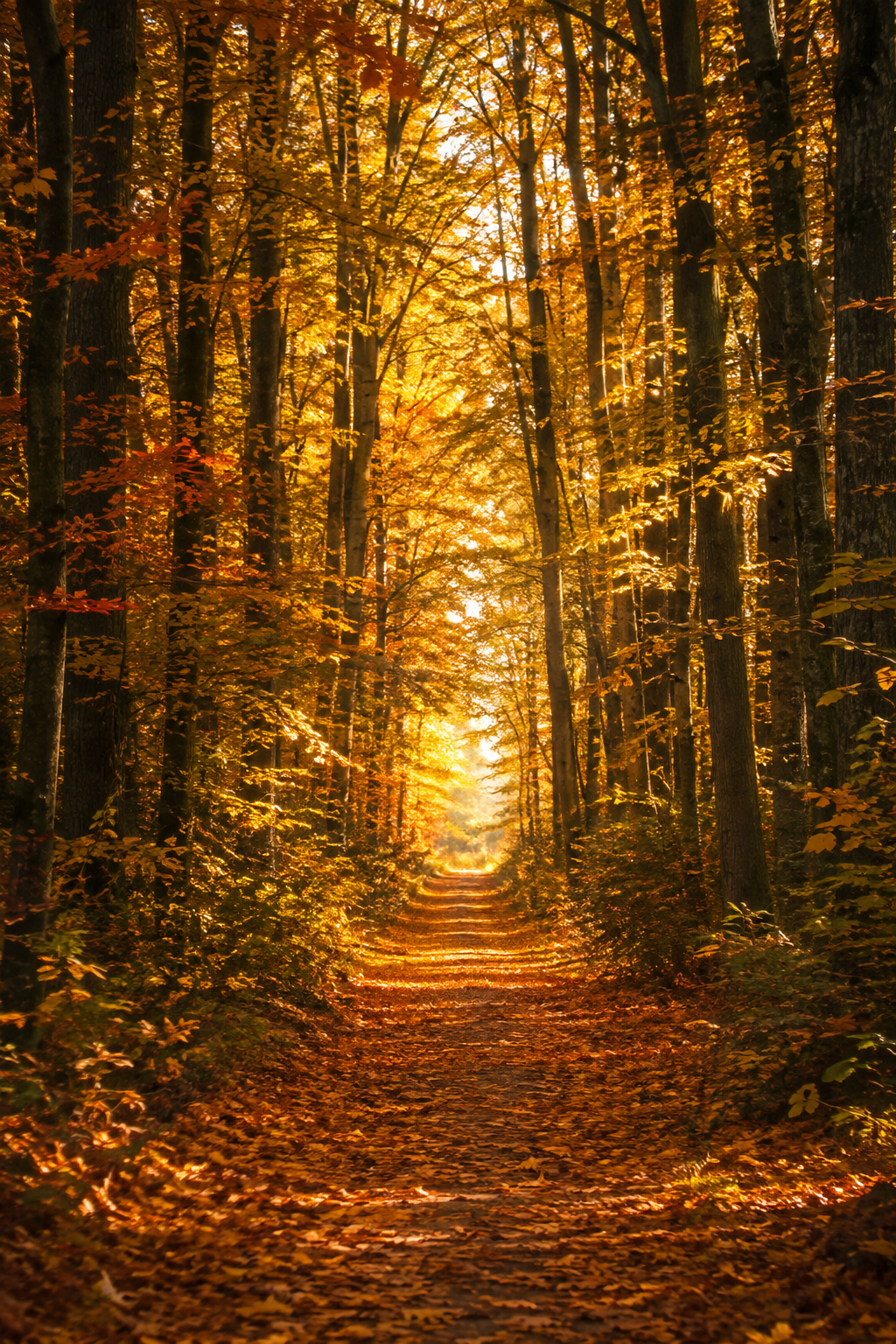 Quadro Caminho na Floresta Dourada