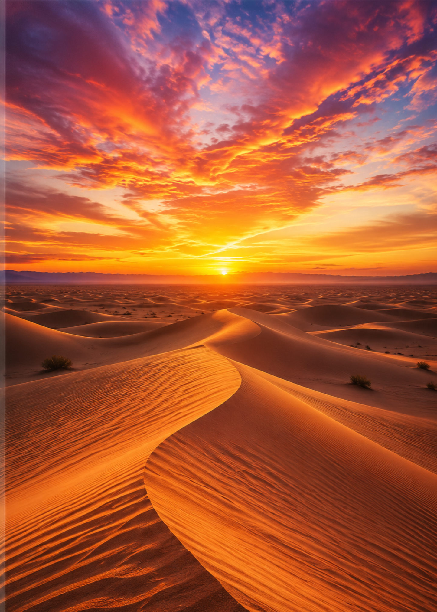 Quadro Deserto ao Pôr do Sol