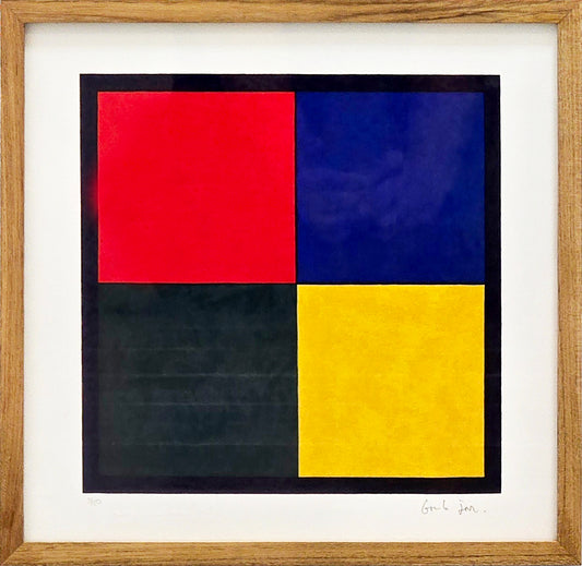 Quadro pronto com gravura assinada 3/50 36,5x35  - Gonçalo Ivo