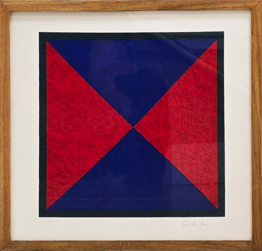 Quadro pronto com gravura assinada 3/50  36,5x35 - Gonçalo Ivo