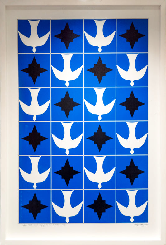 Quadro Pronto Gravura Assinada -  Igrejinha Natividade Vertical (Athos Bulcão) 95X65 6/100
