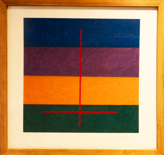 Quadro Pronto com Gravura Assinada - (Gonçalo Ivo) 3/50 36,5X36,5