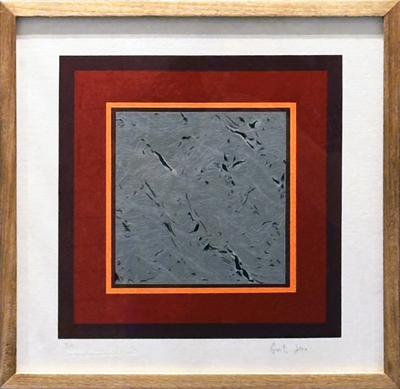 Quadro Gonçalo Ivo Pronto com Gravura  Assinada - 3/50 36,5X36,5