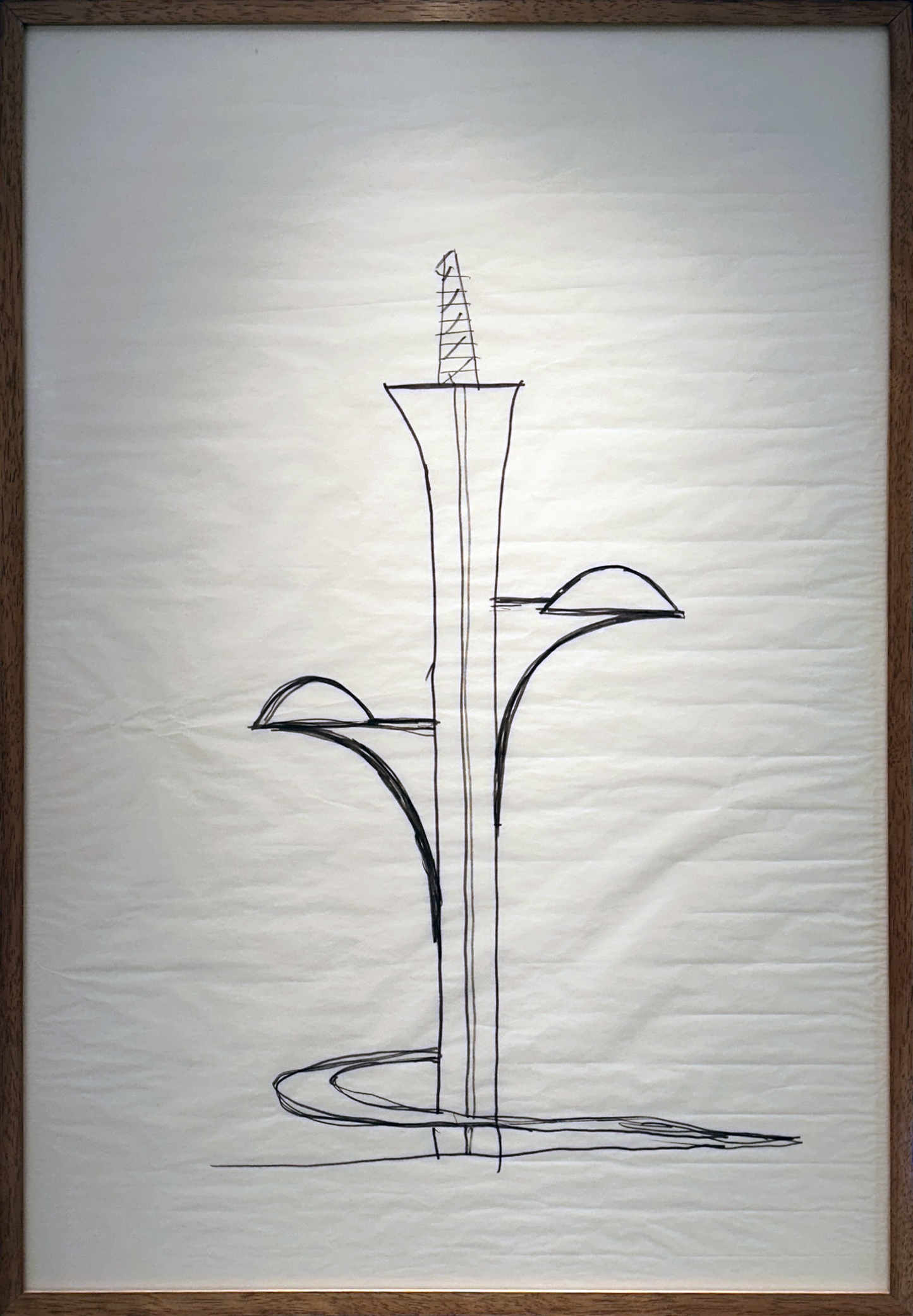Quadro pronto (CROQUI ORIGINAL) - Torre de TV Digital (Oscar Niemeyer) 102X71