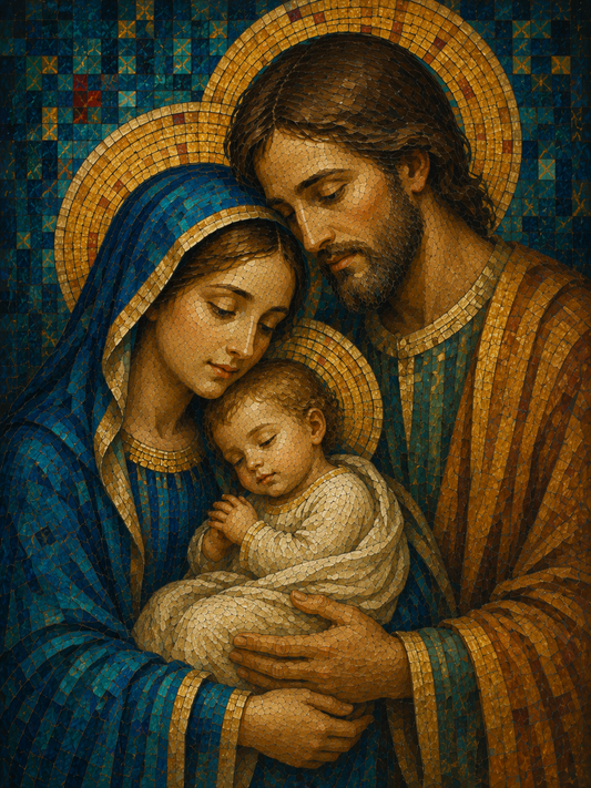 Quadro Sagrada Família Ternura