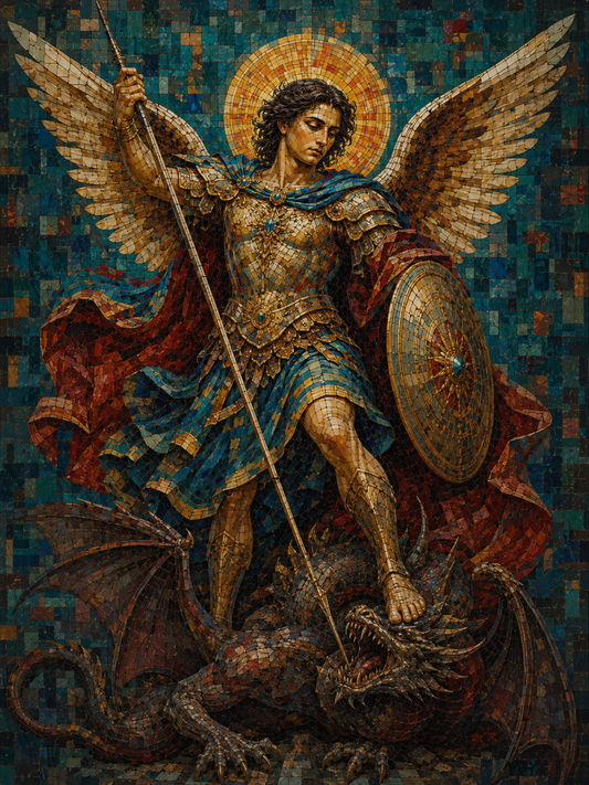 Quadro São Miguel Arcanjo e o Dragão