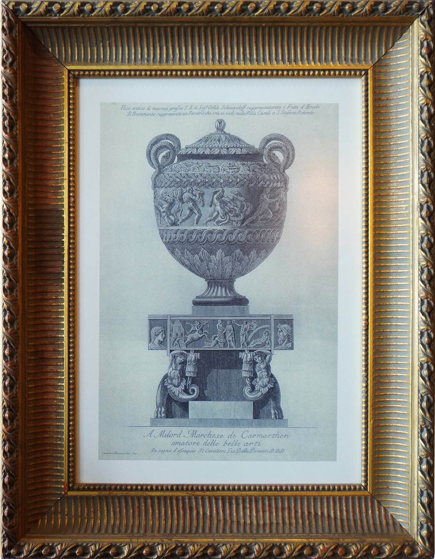 Quadro com Moldura Chanfrada – Gravura Romana Clássica Regali