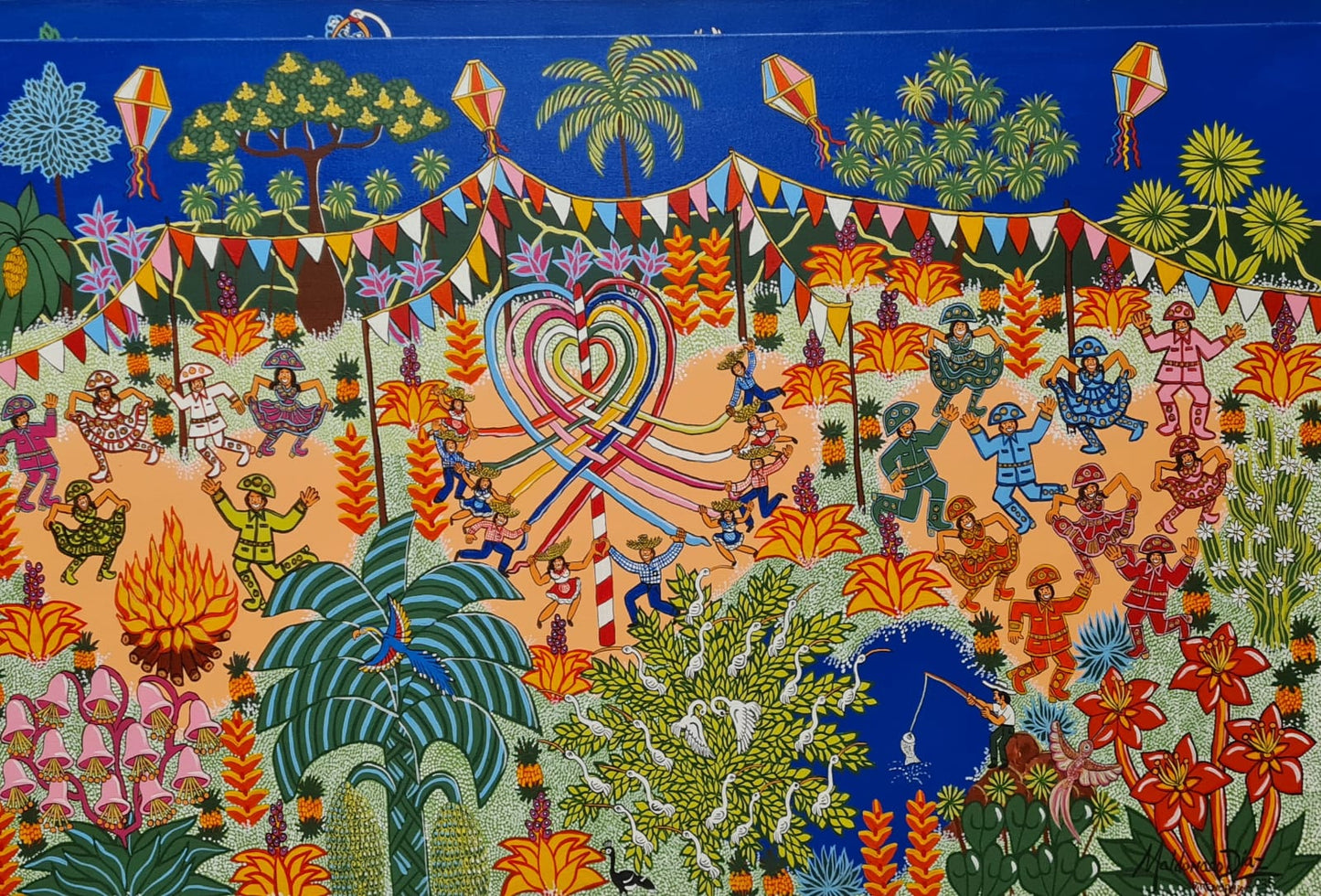 Quadro ORIGINAL | Festas Juninas – Pintura Acrílica | (Ramón Maldonado Díaz) (Pirenópolis, 2025)