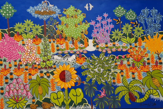 Quadro ORIGINAL | Jardim Tropical – Pintura Acrílica de (Ramón Maldonado Díaz) (2024)