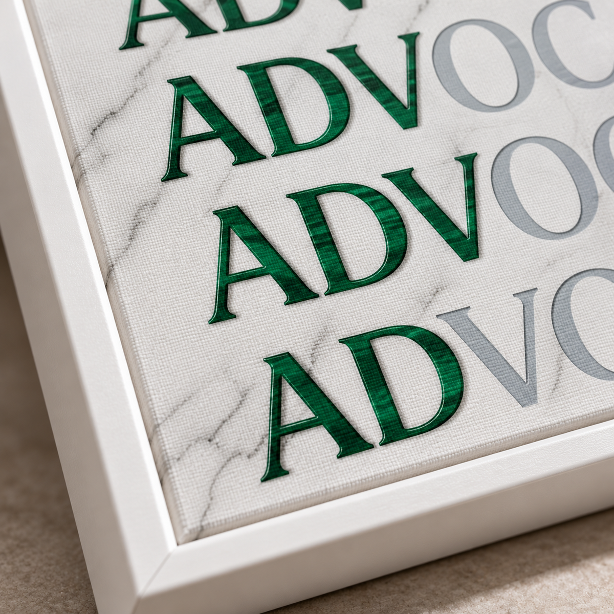 Quadro Advocacia Tipográfico