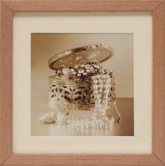 Quadro Decorativo Pronto Caixa de Jóias 26,5 CM x 26,5 CM